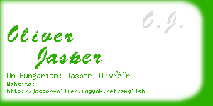 oliver jasper business card